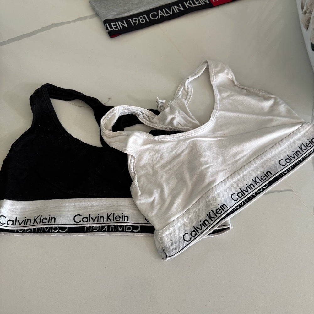 Calvin Klein Black and White Sports Bra